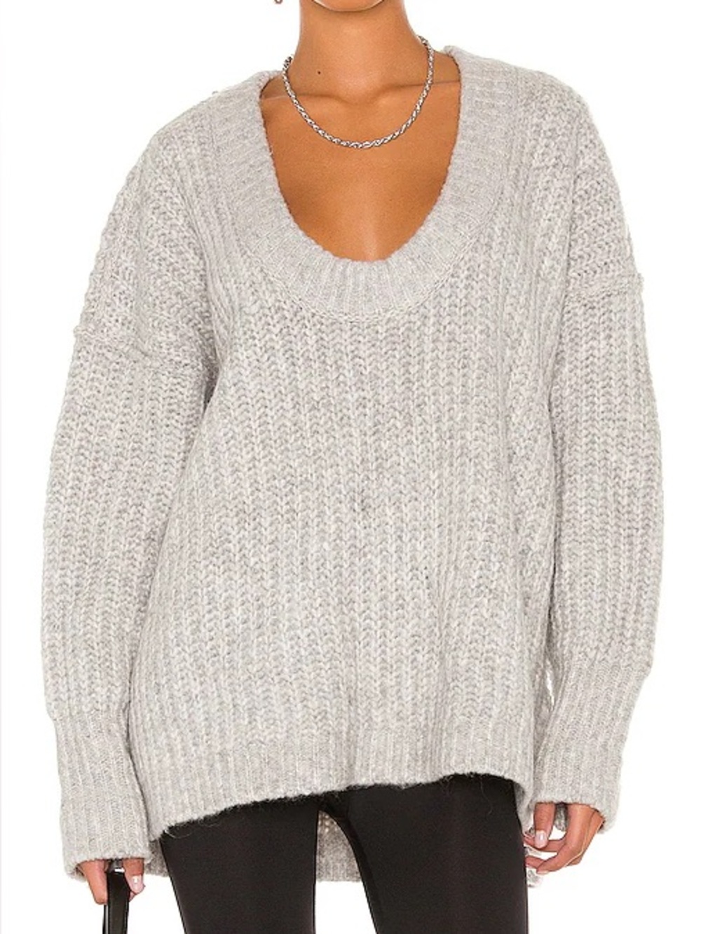 Free People Blue Bell V-neck sweater